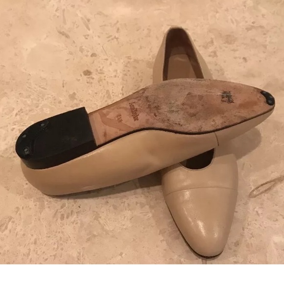 ANN TAYLOR Tan Leather Capped Toe Ballet Flats 6.5 - Picture 8 of 8